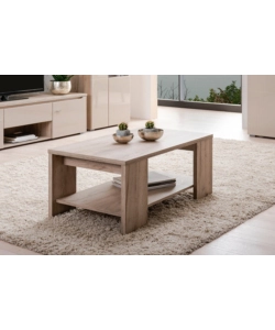 TAVOLINO DA CAFFE' CON RIPIANO IN QUERCIA, 90,5X50,5X41,5 CM